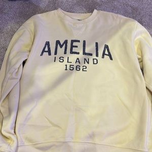 amelia island yellow sweatshirt size small